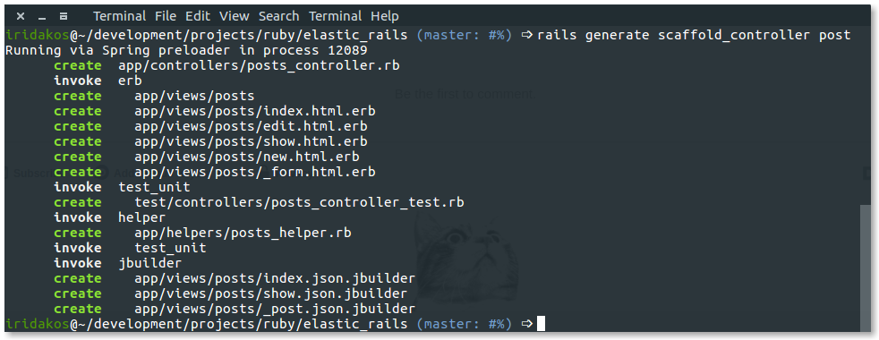 rails console generate controller for posts